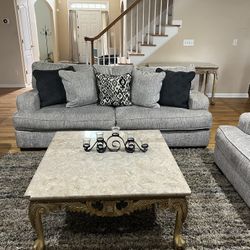 4 Piece Light grey Comfy Couch Set 