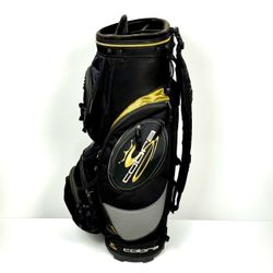 Cobra Golf Cart Bag Staff Bag Black Gold Silver 6-Way Divider Multi-Pocket Carry
