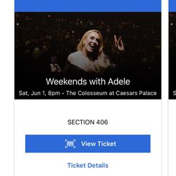 Weekend With Adele at The Colosseum at Caesars Palace (2 Tickets)!