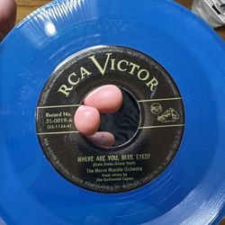 Vintage Blue RCA Victor Vinyl 45 Collection – Beautiful Collectible Lot!