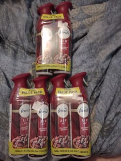 3 two packs of Febreeze Air mist Cranberry Crumble