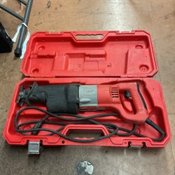 Milwaukee Sawzall Reciprocating Saw (corded) with the original Milwaukee Heavy-Duty hard case