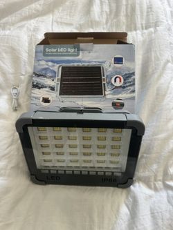 Solar LED Camping / Work Light w/ Magnetic Base & USB Charging (New)