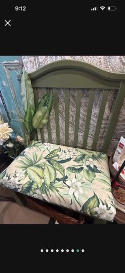Solid Wood & Comfy Fabric Cushioned Bench