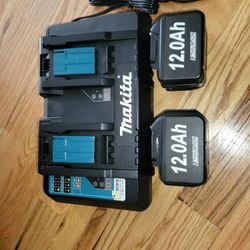 Makita Charger  2x 12ah Battery 