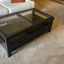 Brown Glass Coffee Table