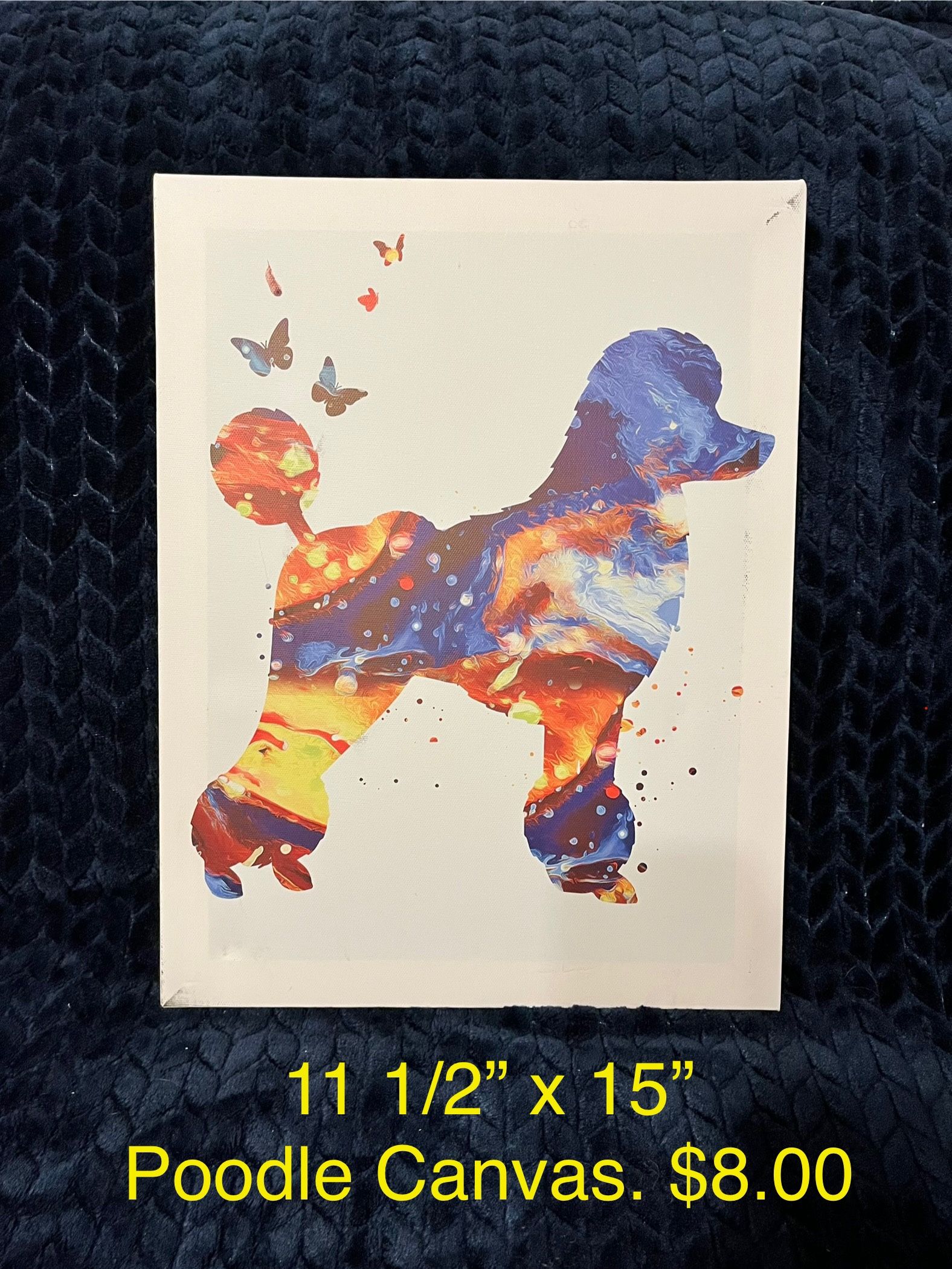 Poodle Canvas Picture. 