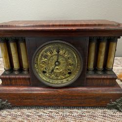 Antique 6 column Mantel Clock