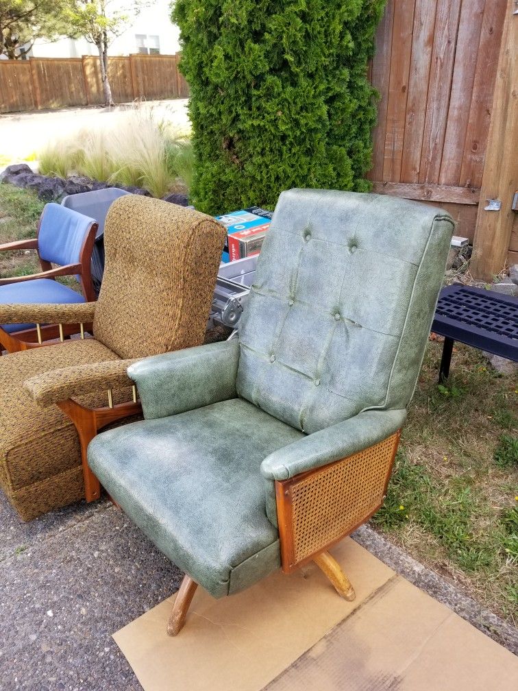 Vintage Mid Century Lounge Chair Rocker