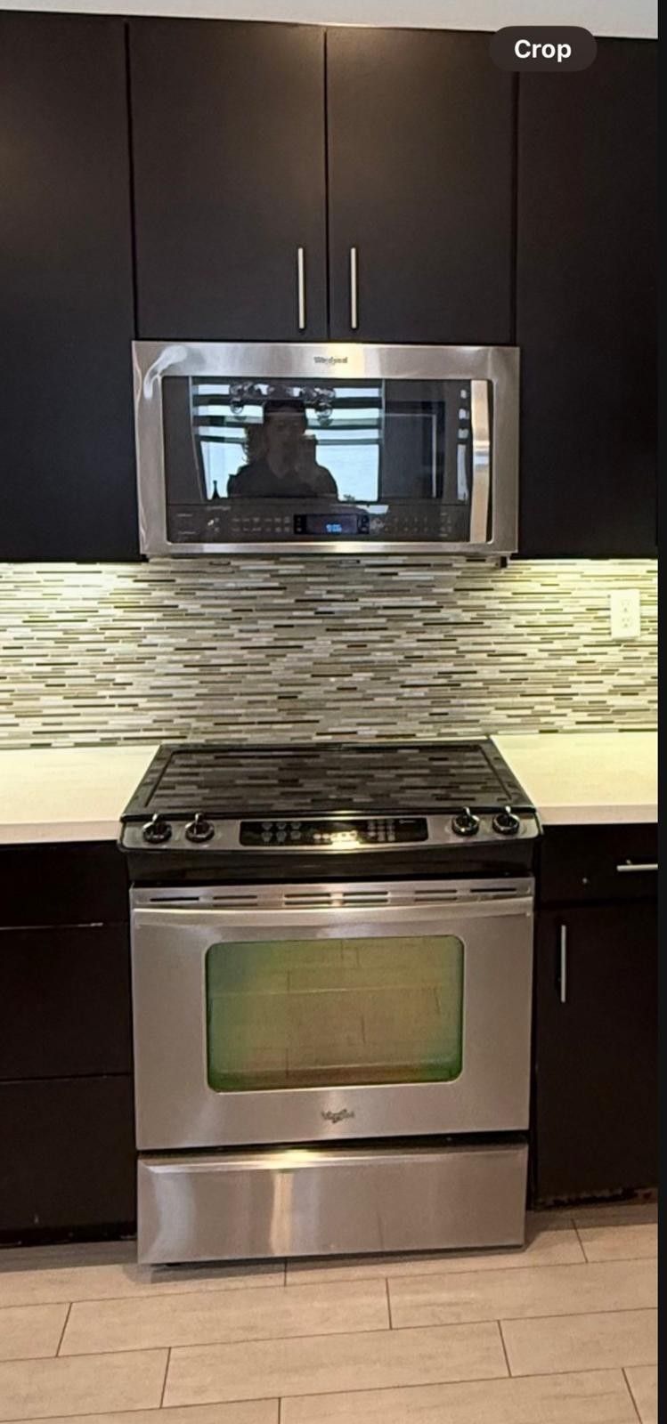 Whirlpool, convection stove & microwave