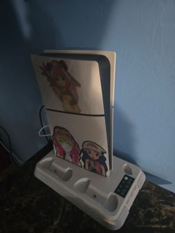 Ps5 slim with base 1 white remote