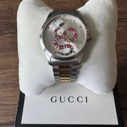 Gucci G-Timeless Snake Watch Two-Tone