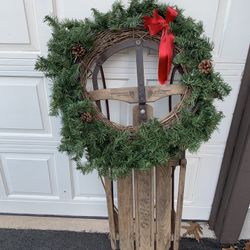 Vintage Sled Christmas Decoration