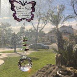 Butterfly Crystal Suncatcher Grandma Gift – New in Box