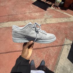 Gray Suede Low Dunks 