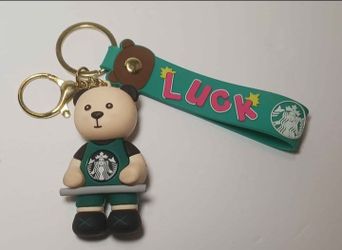 Starbucks Bearista Bear Keychain With Strap