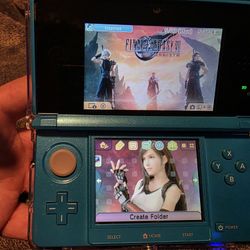 Nintendo 3DS Aqua Blue Custom Mob--ded Video Game Console 