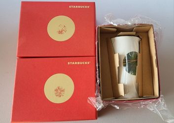 Starbucks Porcelain Cup With Lids
