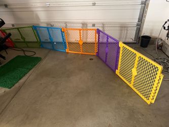 8 panel freestanding gate