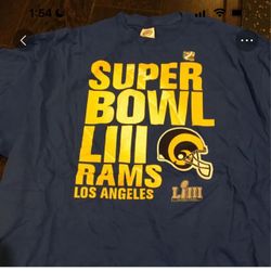 New NFL Los Angeles Rams Superbowl t shirt Large 