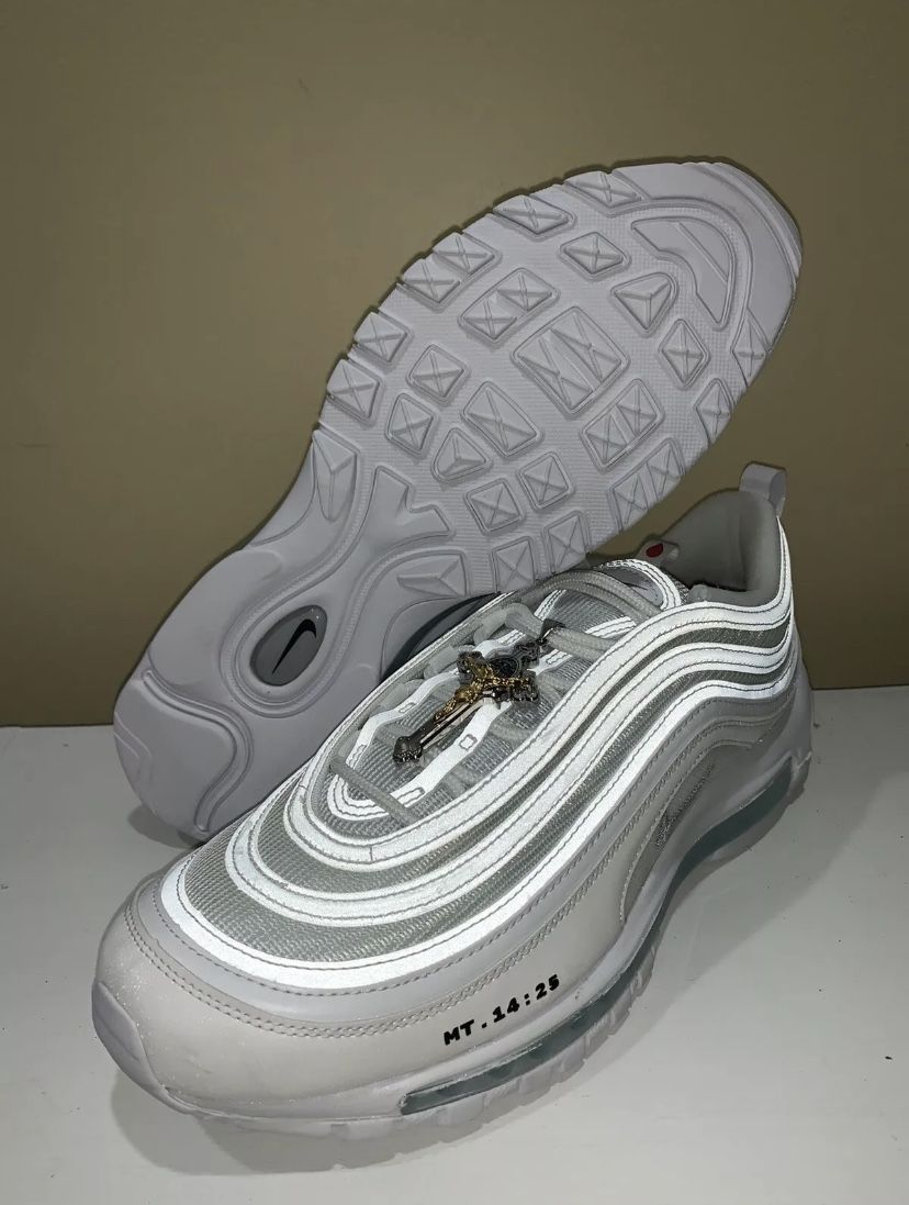 Nike air max 97 MSCHF x INRI Jesus shoes