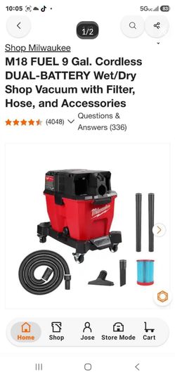 Milwaukee M18 FUEL 9 Gal. Cordless Wet/Dry Shop Vacuum