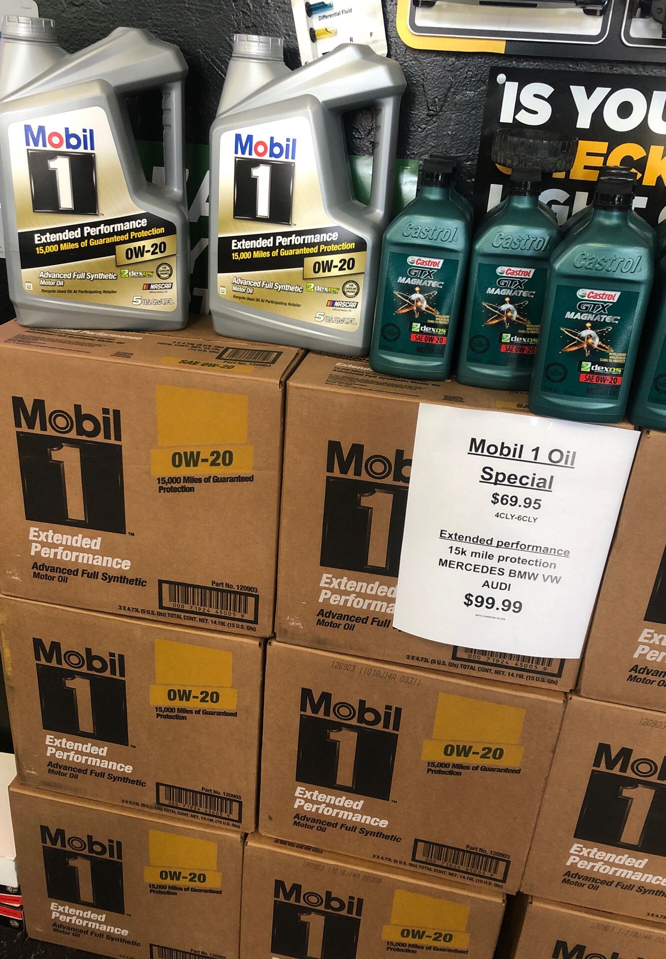 Mercedes Audi bmw oil change special Mobil 1