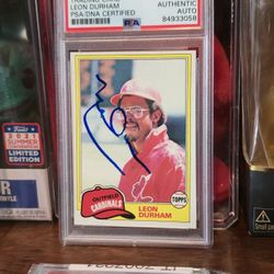 1981 Leon Durham Signed Topps Card #321 PSA/DNA CERTIFIED Authentic AUTO