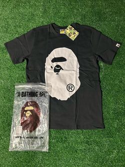Black and white Ape logo designer t shirt large