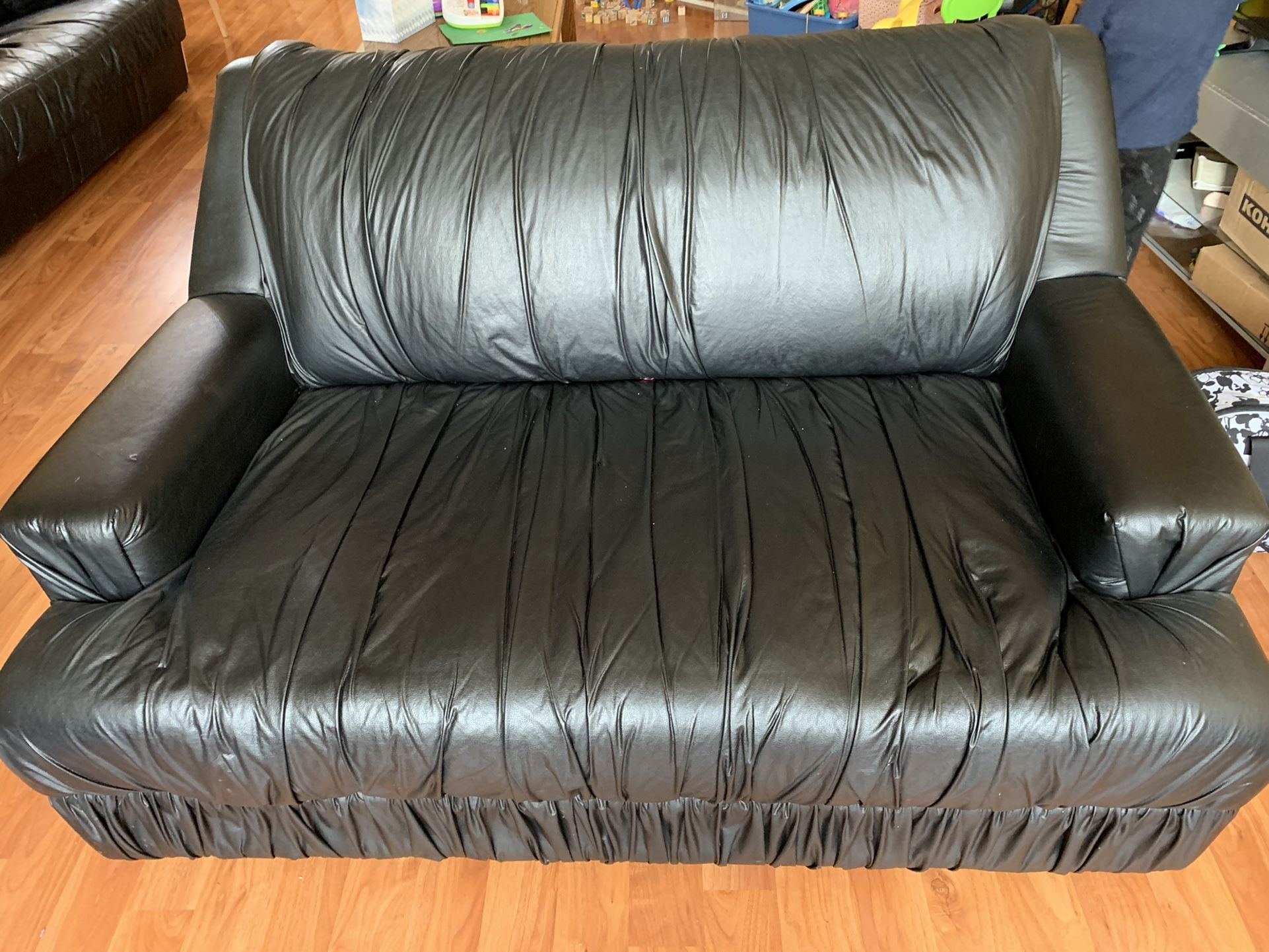 Black Leather Loveseat