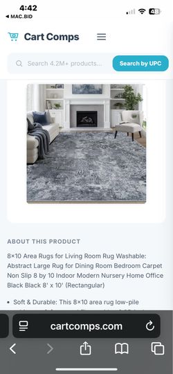 8x10 BRAND NEW AREA RUG