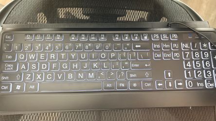 Large print backlit keyboard (wired)
