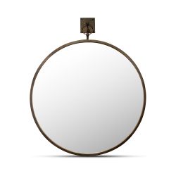 Cameo Aged Brass Mirror