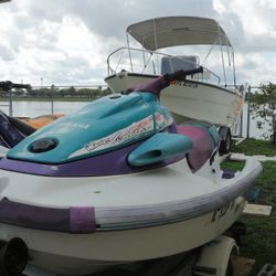 Blue And Purple Wave Runner Jetski