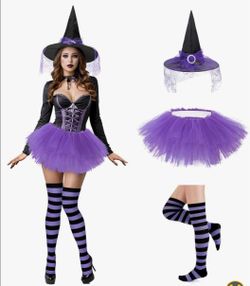 3 Pcs Halloween Witch Costume
Witch hat, cover socks for women,