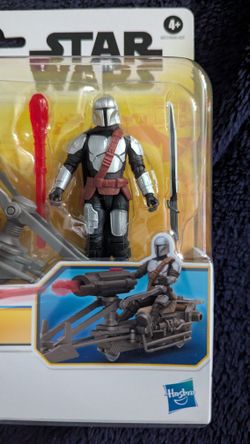 Star Wars Epic World of Action The Mandalorian Action Figure & Speeder Bike NIB