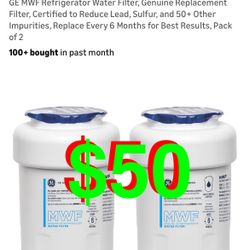 MWF Refrigerator Water Filter, Genuine Replacement Filter, Certified to Reduce Lead, Sulfur, and 50+ Other Impurities, Replace Every 6 Months for Best