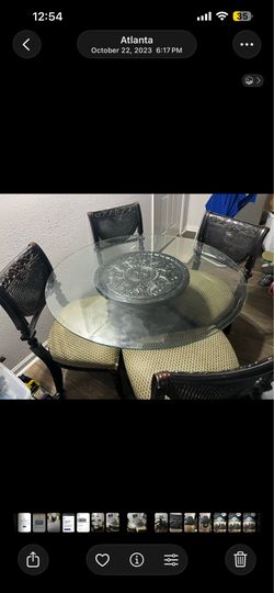 Glass kitchen table