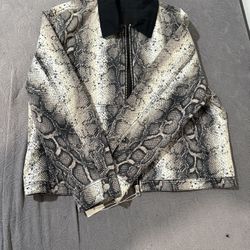 Snakeskin print  Cotton Jacket 