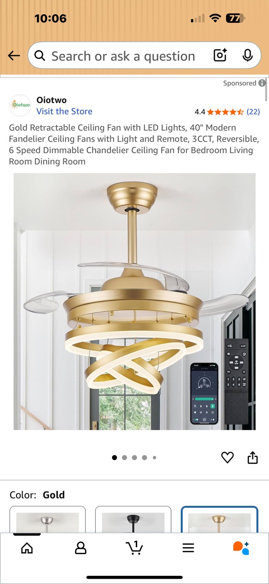 Chandelier Ceiling fan
