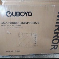 NEW IN BOX-48''X36'' Hollywood Vanity Mirror with Lights, Rounded Rectangle White Frame, 3 Color Lighting Modes & Stepless Dimming, USB & Type-C Charg