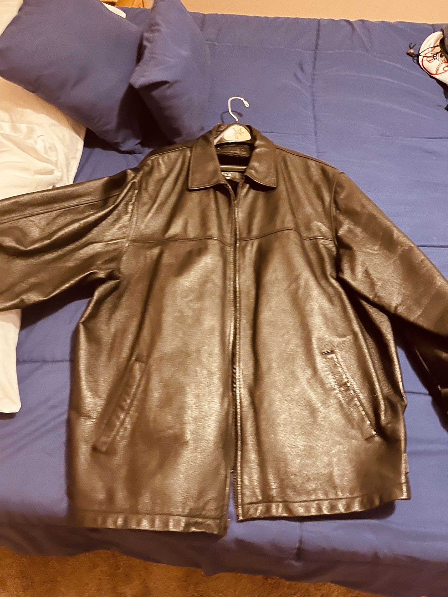 Black Leather Jacket In Size 4X