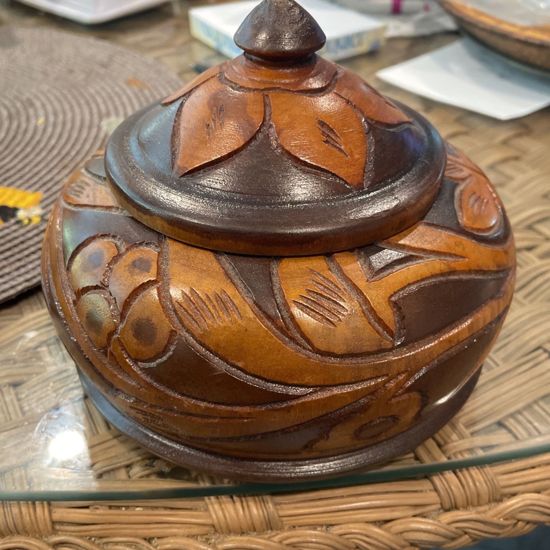 Carved Wooden Bowl