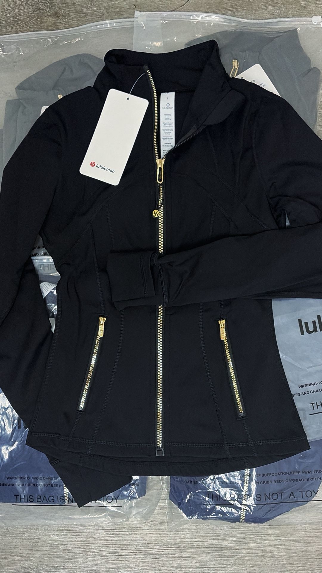 Black Lulu-Inspired Define Jacket 🖤 Luon Style | Sculpting Fit Athletic Zip