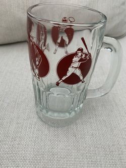 Vintage 10 oz heavy glass beer mug made by Libbey of Canada