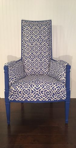 Gorgeous chairs... new fabric and padding... freshly painted