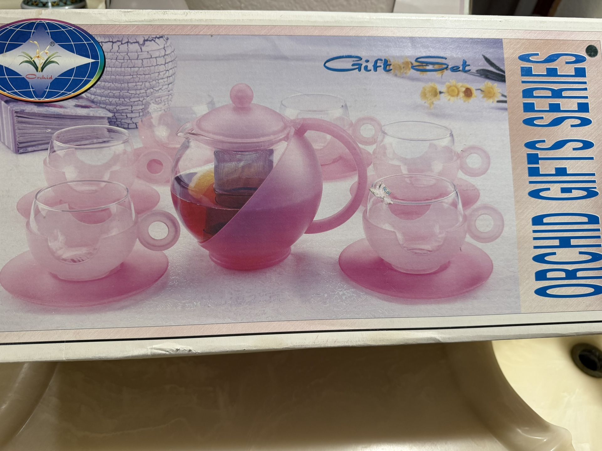 Tea Kettle Brewer Cup Set Gift Set Glass New