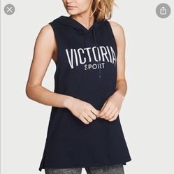Victoria Sport Black Sleeveless Hoodie 