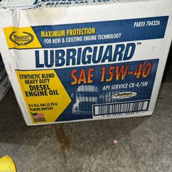 Box Of 3 Gallons 15w40 Synthetic Blend Diesel Oil Lubriguard