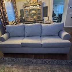 Living Spaces Light Gray Sofa